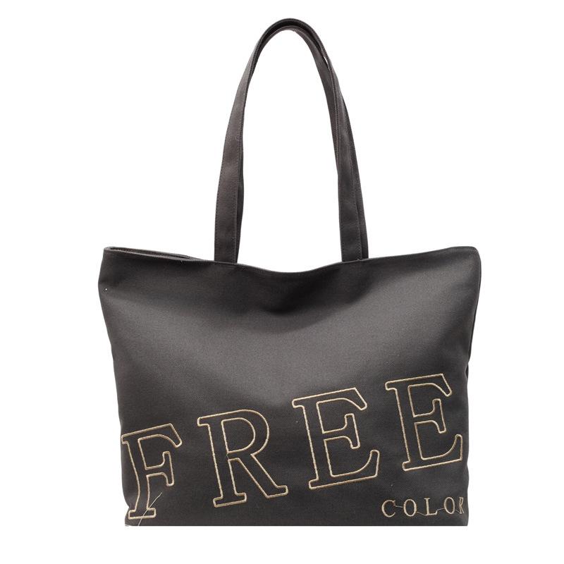 Women's bag new fashion shoulder shopping bag portable canvas bag tote bag