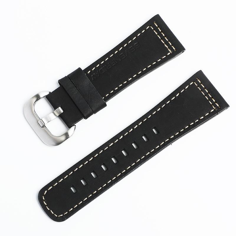 Crazy Horse Leather First Layer Color Line Fits Seven Fridays Sports Watch Strap Bracelet Leather Strap 28mm