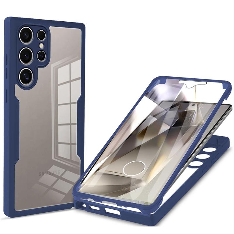 360 Full Cover Screen Protector Case For Samsung Galaxy S24 S23 S22 Ultra S21 Plus S20 FE A55 A35 A53 A52s A34 A14 A54 A15 Cover