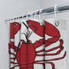 Red Lobster Print Shower Curtain Bathroom Decor For Kids Bathrooms Waterproof Home Textiles Fabric Customizable Water-Saving Des