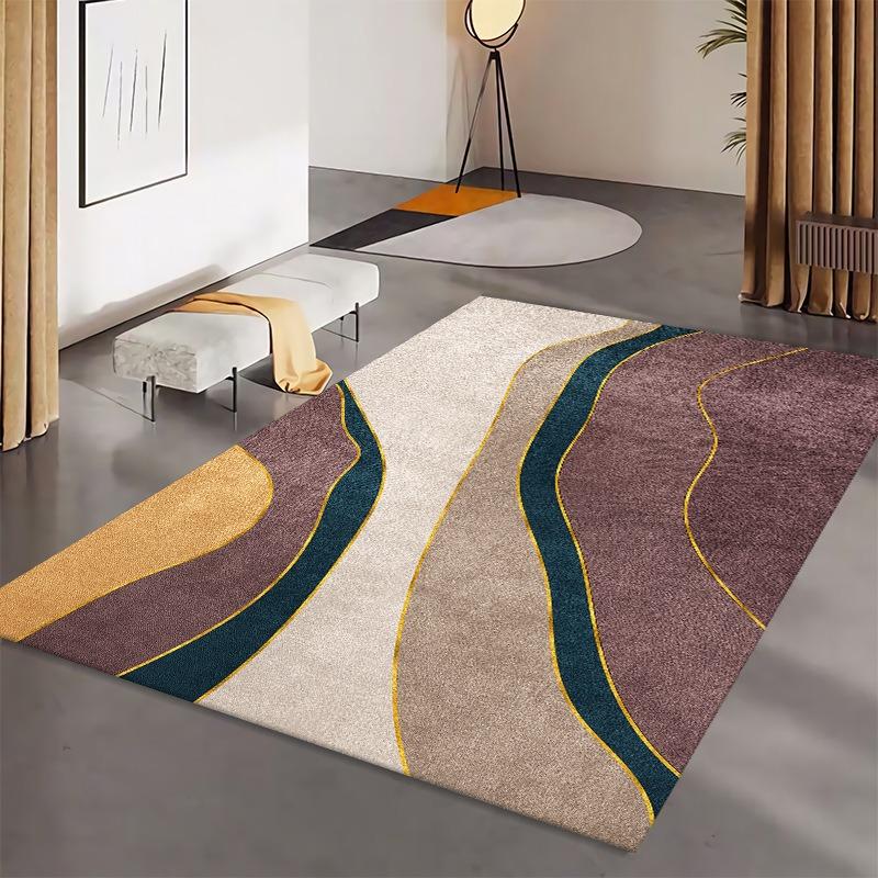 Leichter Luxus Minimalistisch Geometrisch Fußmatte Wohnzimmer Couchtisch Sofa Heimgebrauch Ganzes Bett Quadratisch Großer Teppich für Heimgebrauch
