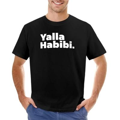 Yalla Habibi TShirt Blacks Hippie Clothes Korean Fashion for a Boy Tshirt Men