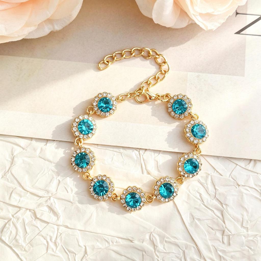 Gargantilla de Diamantes Coloridos de Primavera/Verano - Collar de Clavícula para Mujer de Alta Gama, Diseño Versátil