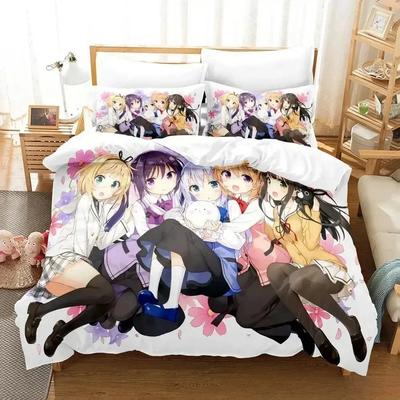 Ist die Bestellung ein Hase Bettwäscheset Einzel Doppel Bedrucktes Bettset mit Kissenbezug Bettbezug Weich Queen King Size Bettwäsche Zuhause