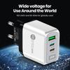58W Dual Fast Charger with 2PD + QC3.0 for EU, US, UK, AU Plugs