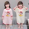 Girls' Cartoon Short Sleeve Summer Nightgown - Children's Sleepwear