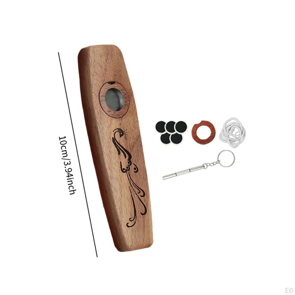 Kazoo Flute Crafted From Wood with Accessories for Outdoor Celebrations