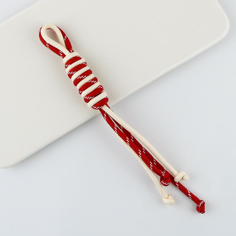 New Design Multi-Color Trendy Contrasting Nylon Hand Rope Versatile Accessory Keychain Wholesale