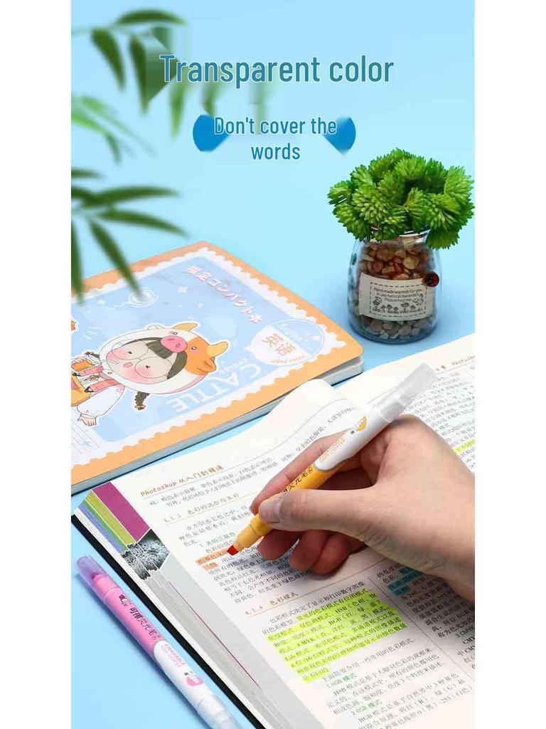 Dual-Ended Erasable Multicolor Highlighter for Students