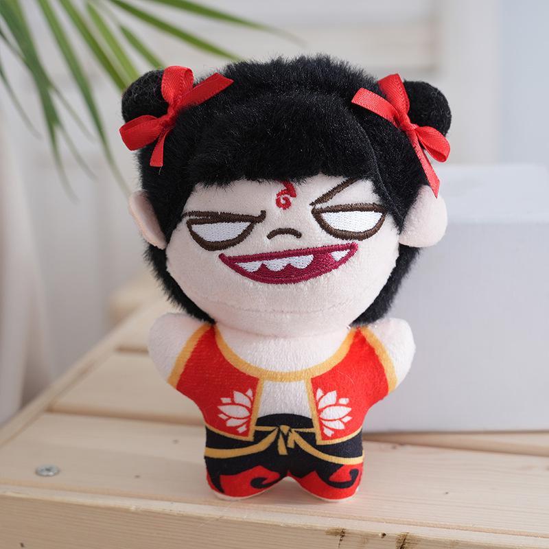 Adorable Nezha Plush Keychain - Small Size Bag Decoration