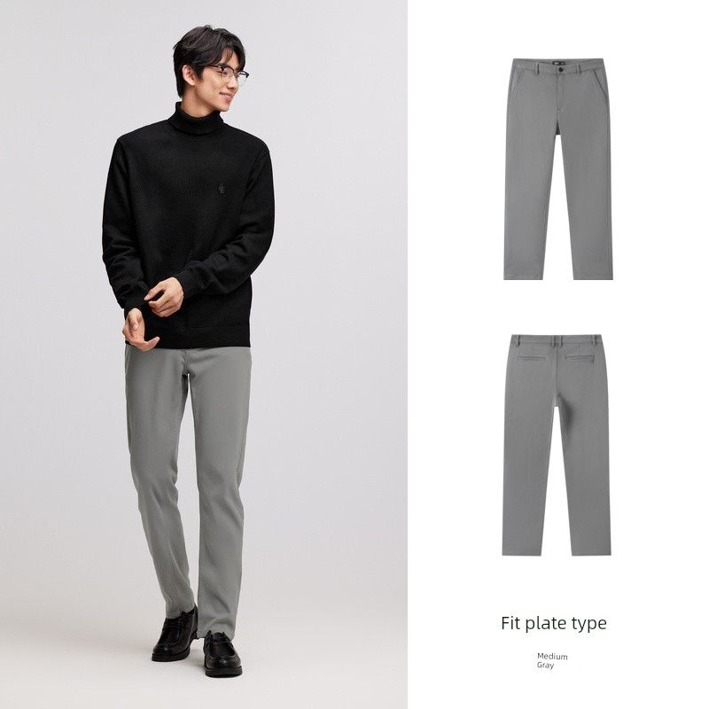 

Comfortable Pants | Senma Super Plant Series Casual Pants Men s Winter Thick Style Skinny Trousers Work Clothing Pure Color All-Matching Medium gray 20418 34