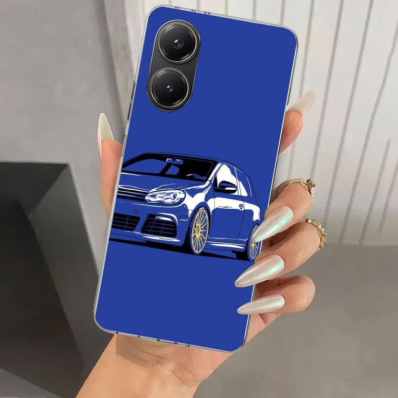 Cool MK4 MK5 Golf Car Phone Case for Xiaomi Poco X5 X6 X7 Pro F7 Ultra M7 Redmi 15 15C 13 13C 12 12C 10 10A 10C 9 9A 9C 9T Shell