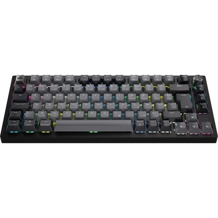 Clavier gaming mécanique sans fil - corsair - k65 plus wireless - noir et gris