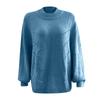Fashion Women Solid Color Round Neck Sweater Long Sleeve Pullover Sweater Casual Tops