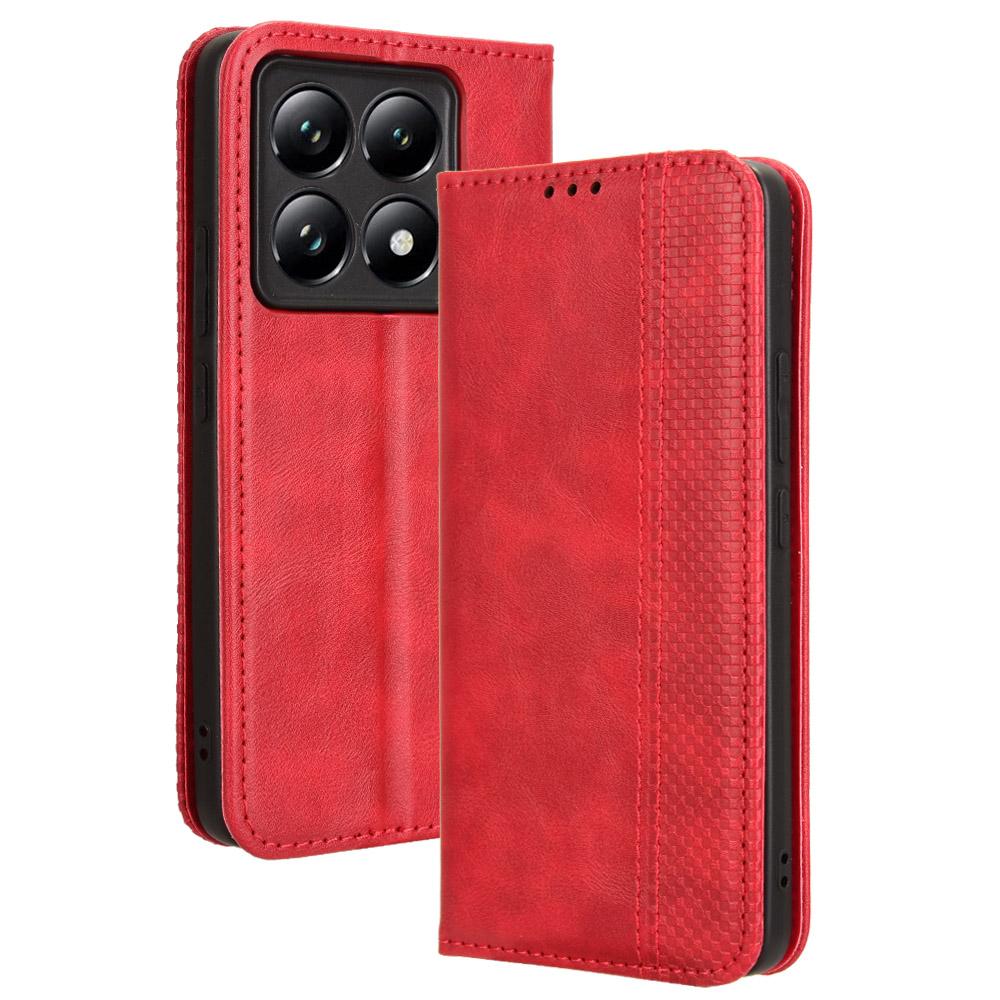 For Xiaomi 14T Pro Leather Case Wallet Stand Retro Texture Phone Cover