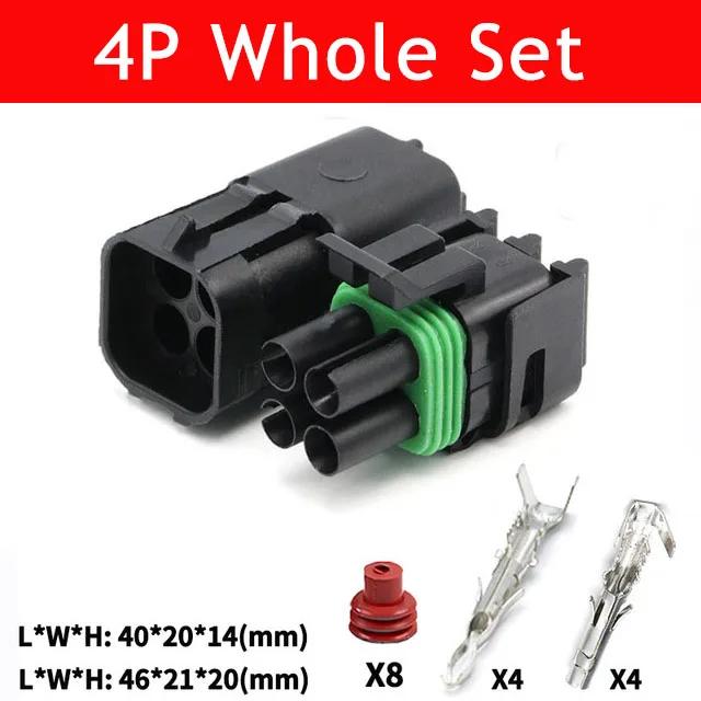 5/20/100 Sets Delphi Automotive Connector 2.5 Series 1 2 3 4 6 Pin GM Electrical Female Male Weather Pack Automobile Socket Plug