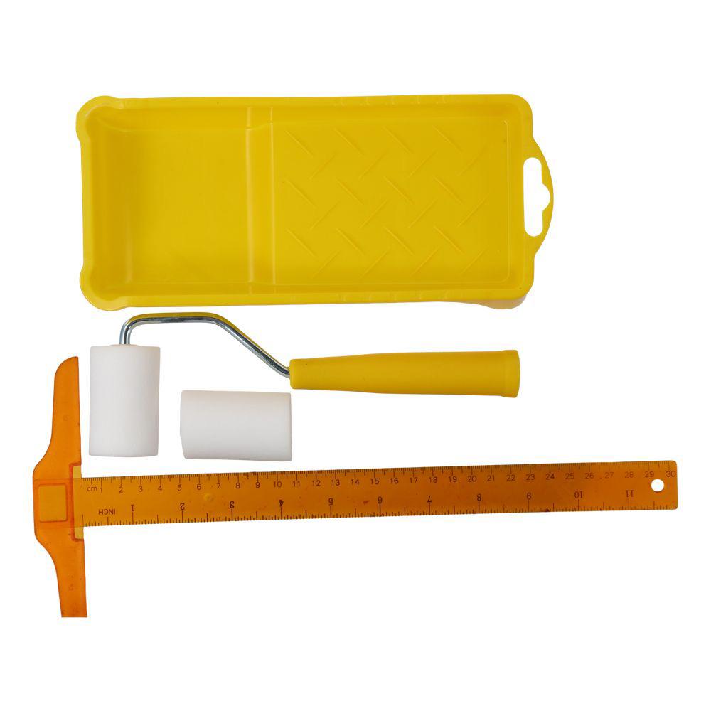 8Pcs White, Yellow Foam Paint Roller 2 Inch Sponge Small Roller Mini Paint Roller Kit  Cabinets