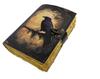Raven Leather Journal 5×7” | Handmade Deckle-Edge Paper Diary 200 Pages | Gothic Crow Notebook | Vintage Lock Diary