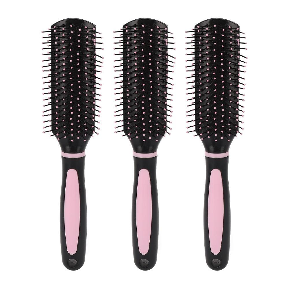 3pcs Professional Hair Brush Rounded Comb Teeth Detangling Hair Brush Hair Comb Brush  For Women