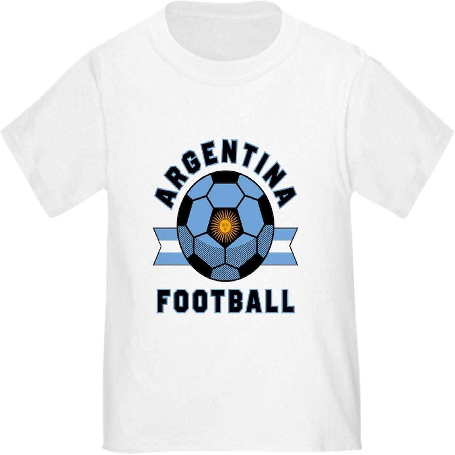 CafePress Футболка с изображением сборной Аргентины, Милая детская футболка с принтом, 100% хлопок S разноцветный