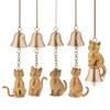 Katzen-Gedenk-Windspiel Feng Shui Dekor Retro Dekoratives Hängeornament Windglocke für Terrasse Bauernhaus Zimmer Fenster Balkon