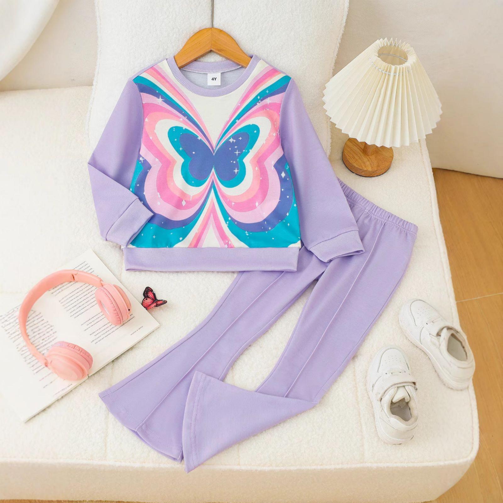 

Комплект детского топа с длинным рукавом - Повседневный, стильный и универсальный детский наряд 7Y