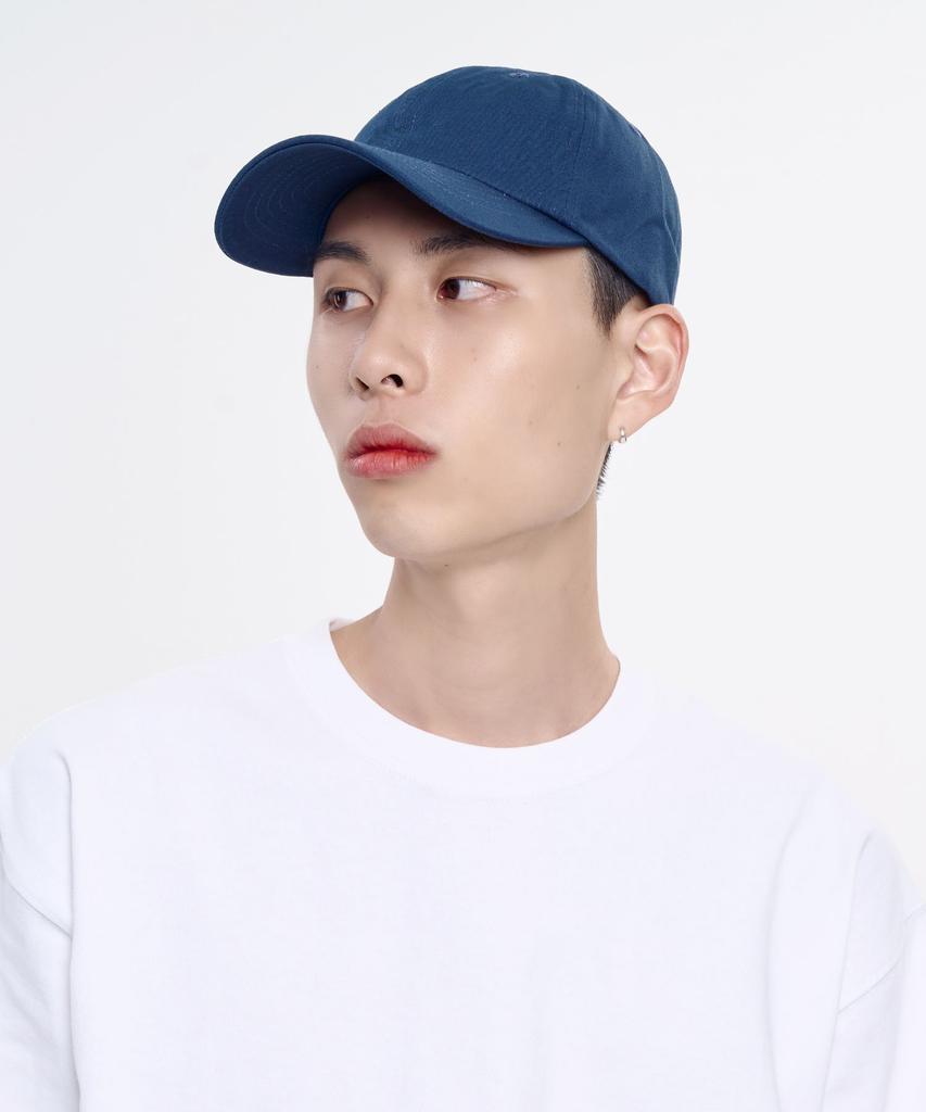 Yunaitideuaeseul Plain Low Cotton Ball Cap_Navy