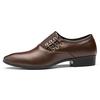 Classic Men Dress Shoes Slip on PU Leather Shoes for Men Plus Size Point Toe Business Casual Men Formal Shoes for Wedding 2024