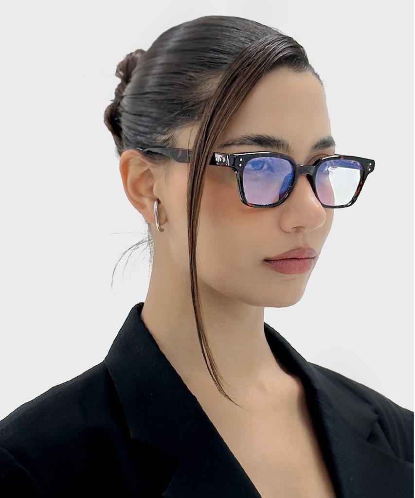 MAISON MASTER Arrow Leopard Glasses