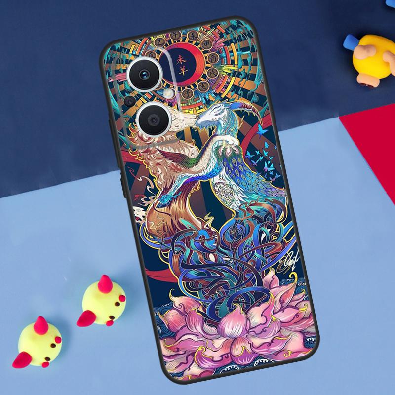

Китайский Зодиак Дракон Тигр Для OPPO Reno 14F 13F 12F 11F 10 11 12 13 14 Pro 8T 7 8 Lite OPPO Find X6 X5 X8 X9 Pro Чехол OPPO Find X8