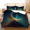 3D Printing Ramadan Bedding Set Moon Theme Duvet Cover Single/double Bed Teens Adults Cover Gift