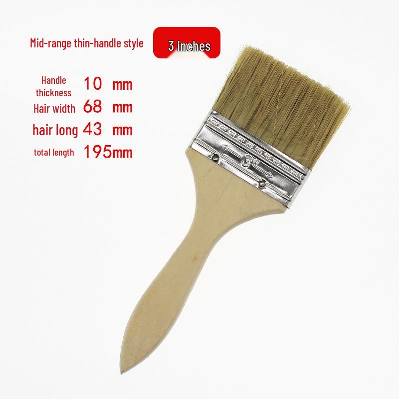 Wood Handle Bristle Brushes: Cleaning, Industrial, Barbecue & Thickened Hog Bristle Options