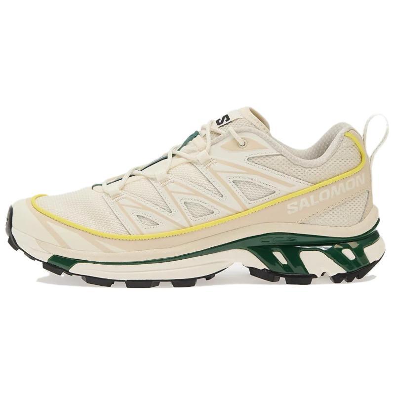 SALOMON XT 6 Cushioning Abrasion Resistant Breathable Low Top Running Shoes Men's Ecru Sneakers 478592