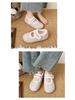 Comfortable Women's Furry Mary Jane Shoes for Autumn/Winter - Versatile, Solid Color, Cotton-Enhanced, Ideal for Home, Outdoor, and Commuting.