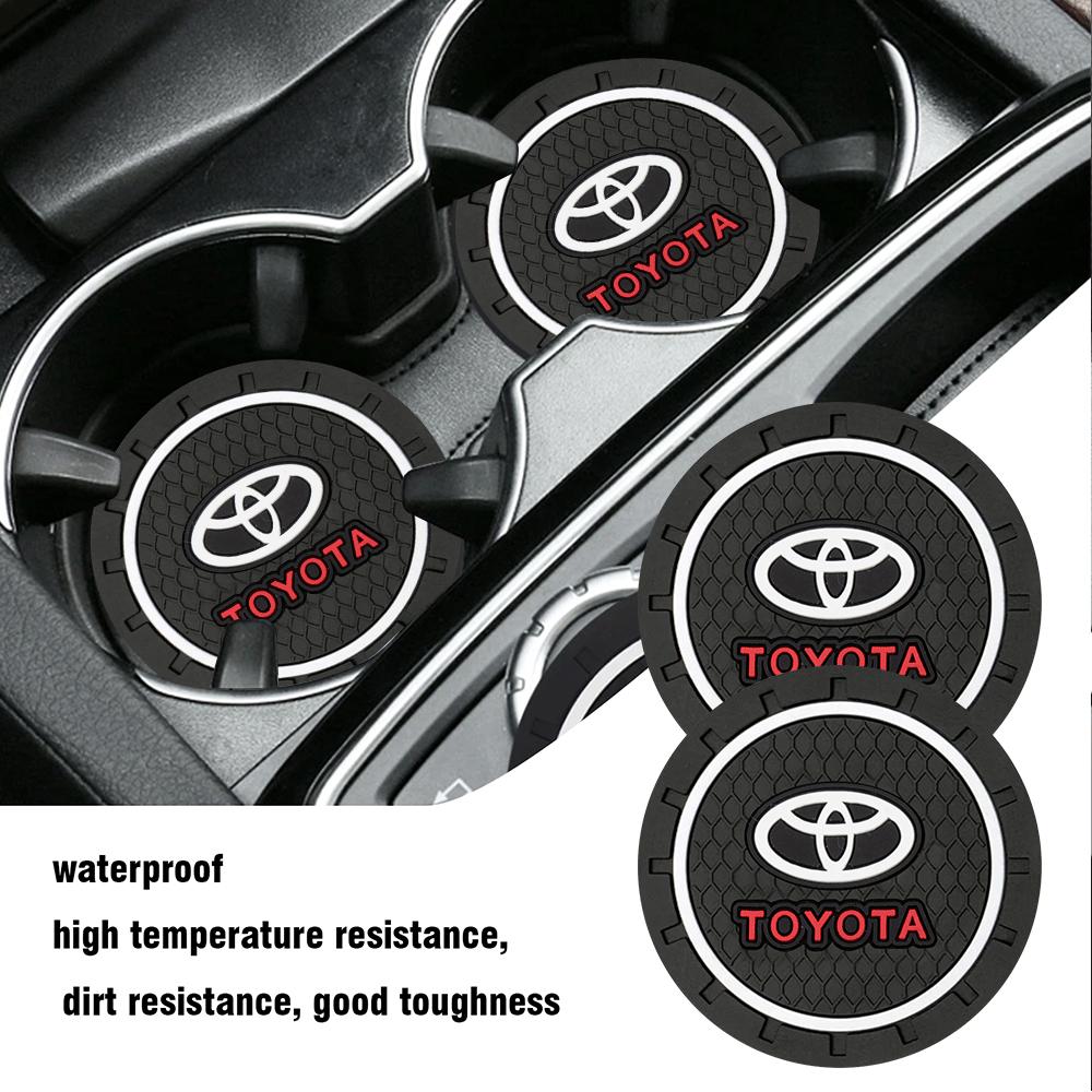 1/2Pcs Car Anti-Slip Silicone Pad Water Cup Holder Drink Coaster Accessories for Toyota Chr Verso Prius Hiace Yaris Trd Corolla