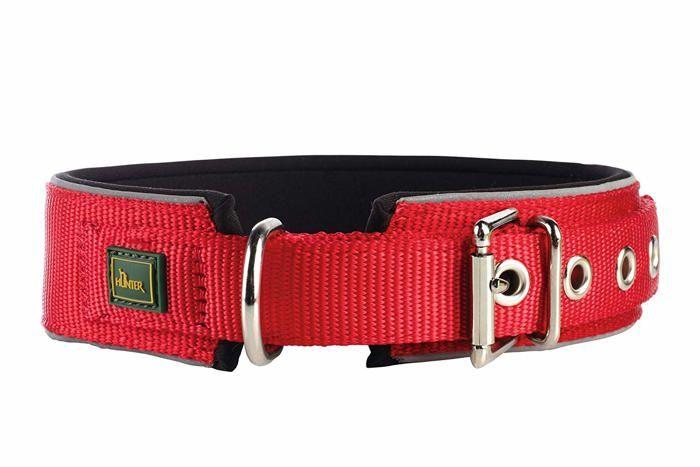 Collier - HUNTER - 64114 - Réfléchissant - 54-61 cm - 45 mm - Rouge