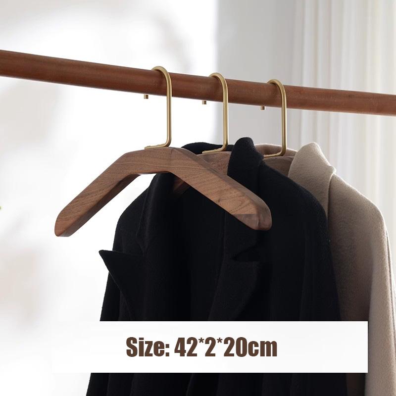 Natural Wood Hanger for Coat Thickening Widen Wood Clothes Hangers Clothes Store Display Hanging Rack Wardrobe Storage Organizer