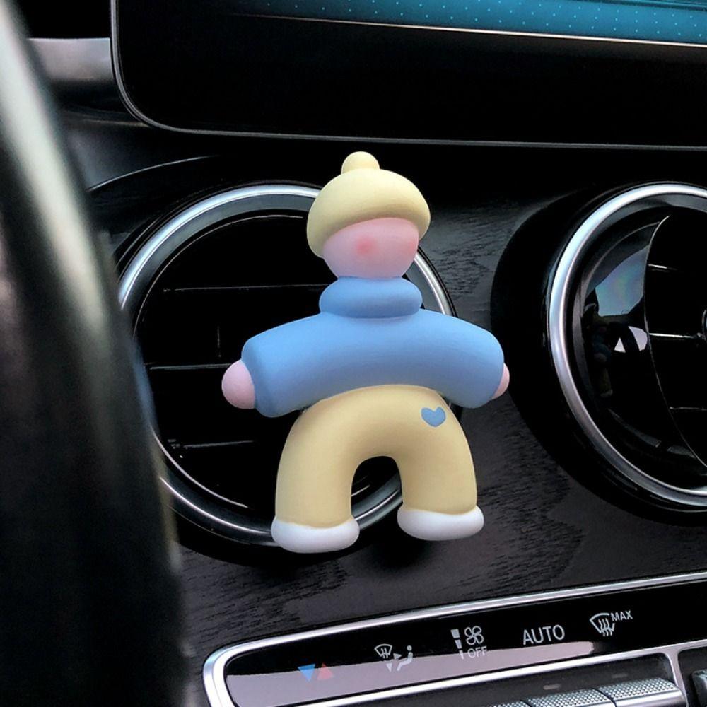 Cute People Shape Car Perfume Clip Automotive Aromatherapy Diffuser  Air Fragrance Flavor