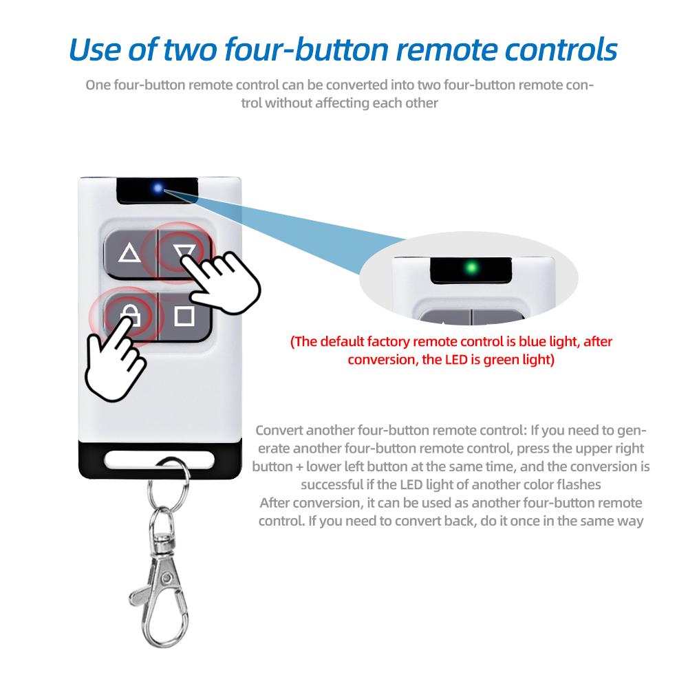 Dual Mode Switching Duplicator Remote Control 433 315 868 330MHz 4 Keys Cloning Code RF Wireless Copy Controller For Garage Door