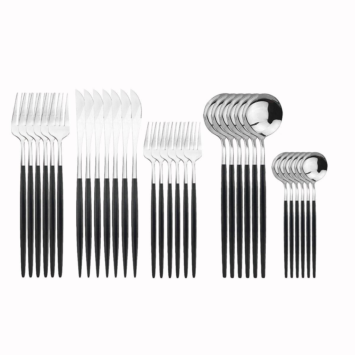 30 шт. элегантный набор столовых приборов из нержавеющей стали 18/10 — фото 14