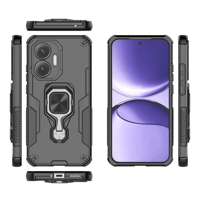 For Xiaomi Poco F7 5G/Redmi Turbo 4 Pro 5G Phone Case WANLONFENG PC TPU Back Cover Kickstand with Tempered Glass