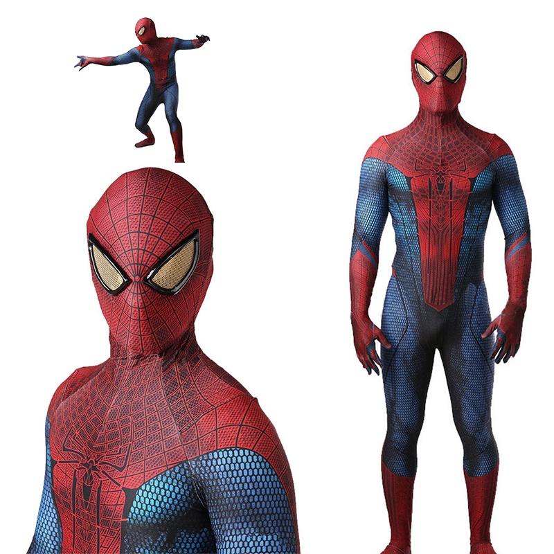 El Asombroso Traje de Spider-man Body de Spandex Azul y Rojo Para Niños y Adultos