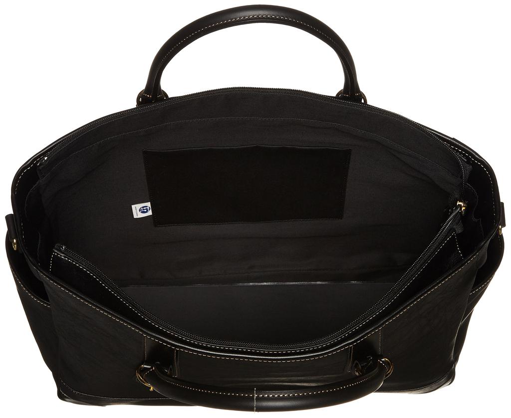 [Mariella] Torba Tote Boston z dodatkiem ze skóry naturalnej, 2-way [Kiwada] Wyprodukowano w mieście Toyooka, prefektura Hyogo, Mekce toreb, Czarna, Rozmiar uniwersalny