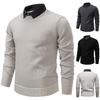 Herren Pullover mit mehrlagigem Strickkragen - Herbst/Winter Mode