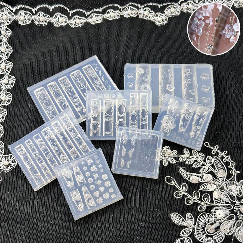Silikonowa Forma do Paznokci Kształt Kwiatu Róży Dekoracje do Paznokci Salon Paznokci Design DIY Narzędzie do Stereoskopowego Manicure w Salonie Paznokci