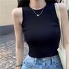 Spicy Girl Slim Fit Cropped Knit Tank Top - Summer 2025 Slimming Sleeveless Camisole for Women