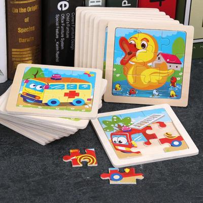 Kinder lustige Cartoons Puzzle Spielzeug Puzzle Holz pädagogische Studie