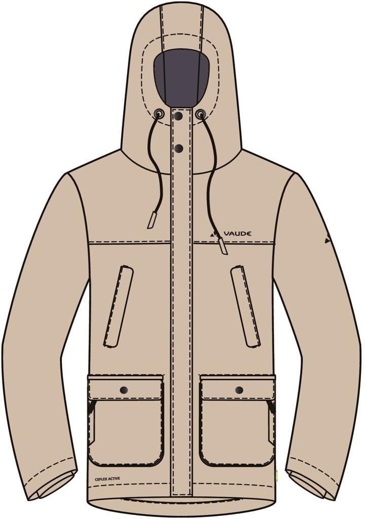 VAUDE Мужская куртка Manukau Parka II Мужская куртка Manukau Parka II (42591) лен