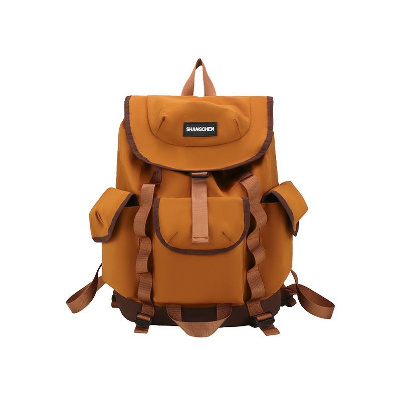 Large-capacity college student backpack New trendy versatile wear-resistant travel backpack