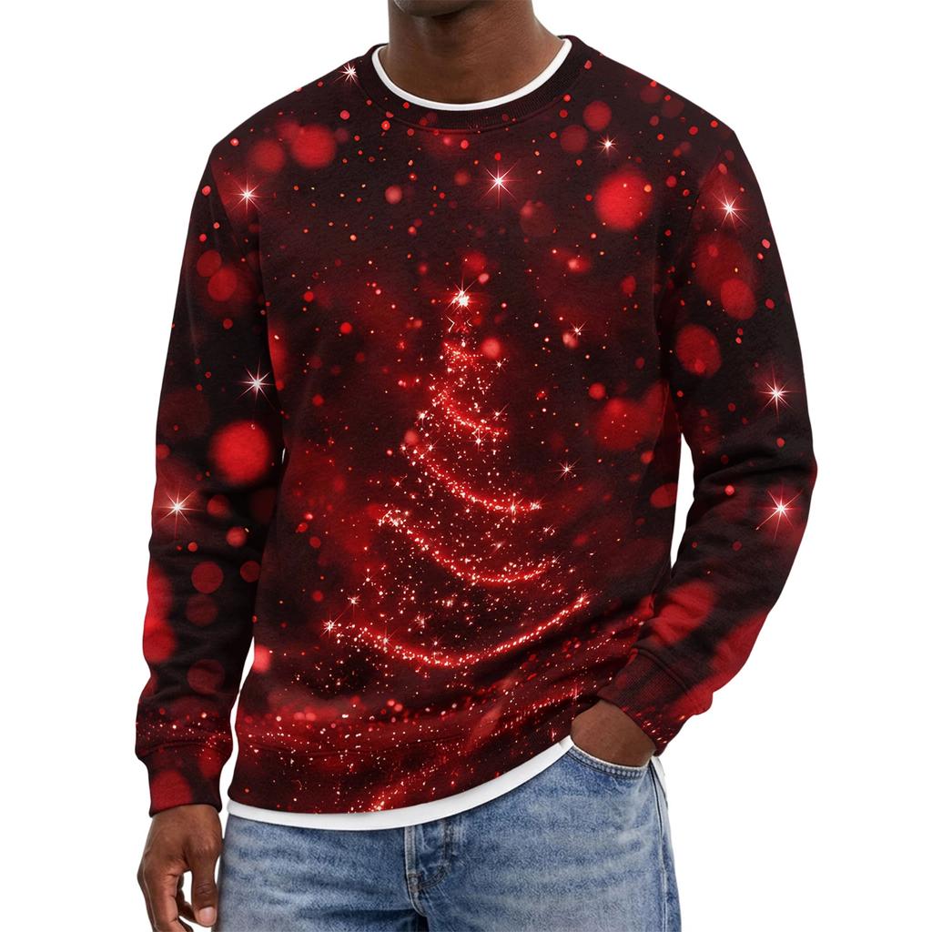 Men's Christmas Neck Pullover Sweatshirt
